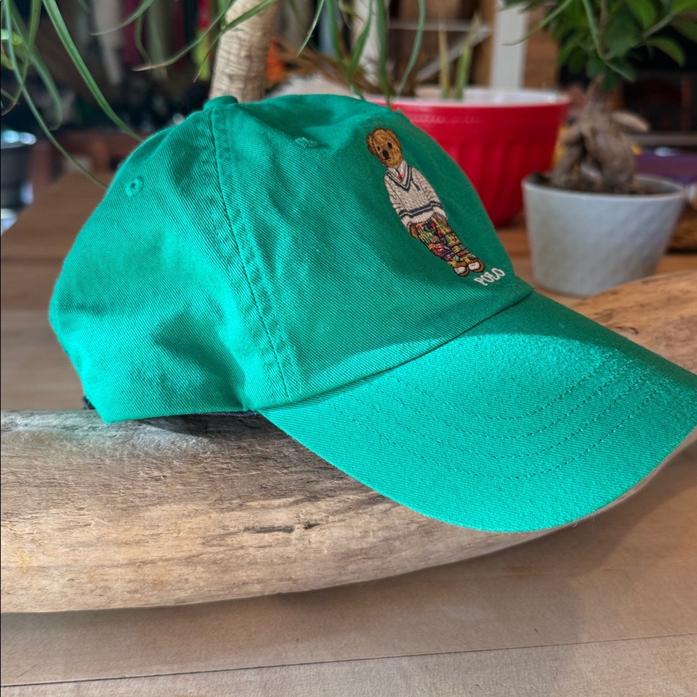 Polo bear Green Cap with Bear Embroidery - Picture 3 of 5